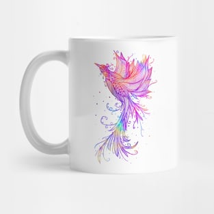 Rainbow Phoenix Bird Tattoo Mug